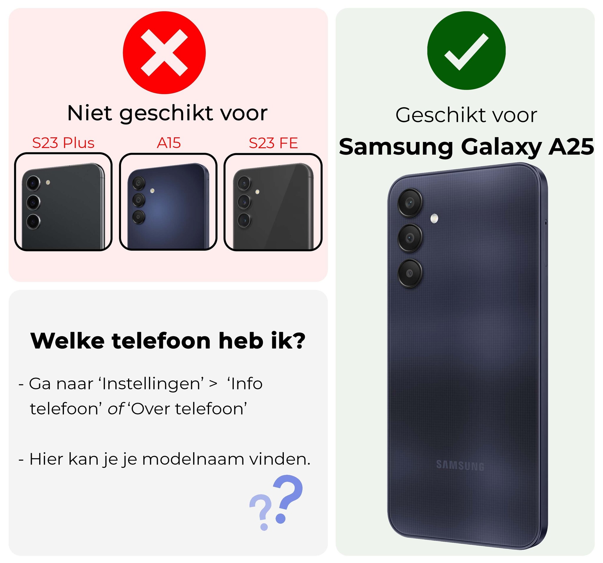 NoXx NoXx Samsung Galaxy A25 Magsafe Hoesje Transparant Met 2x Screenprotector