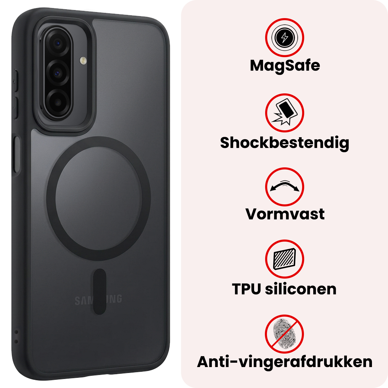 NoXx NoXx Samsung Galaxy A26 Magsafe Hoesje - Zwart