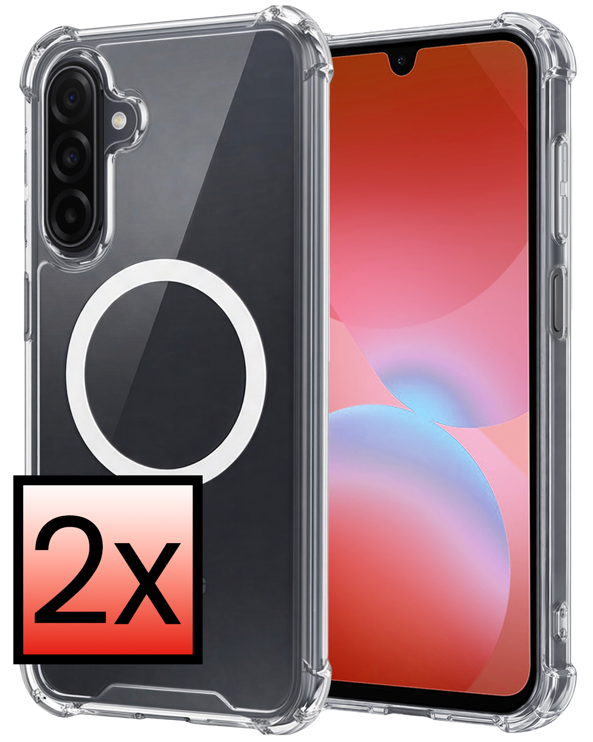 NoXx NoXx Samsung Galaxy A26 Magsafe Hoesje - Transparant - 2 PACK