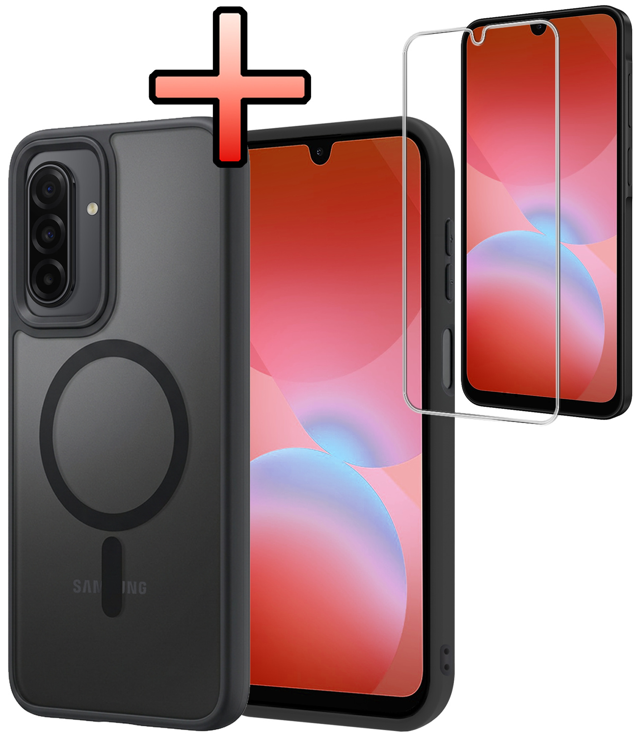 NoXx NoXx Samsung Galaxy A26 Magsafe Hoesje Zwart Met Screenprotector
