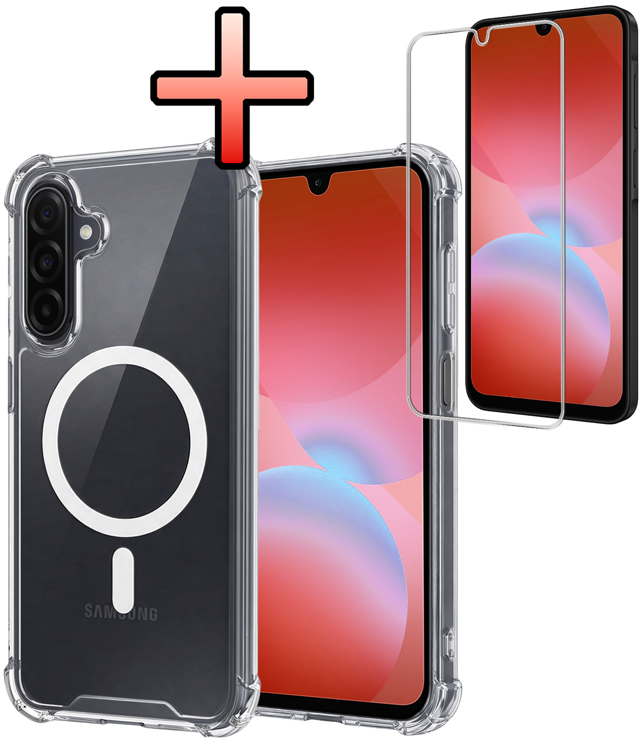 NoXx NoXx Samsung Galaxy A26 Magsafe Hoesje Transparant Met Screenprotector