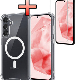 NoXx NoXx Samsung Galaxy A35 Magsafe Hoesje Transparant Met Screenprotector