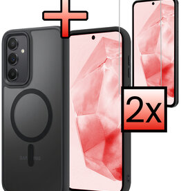 NoXx NoXx Samsung Galaxy A35 Magsafe Hoesje Zwart Met 2x Screenprotector