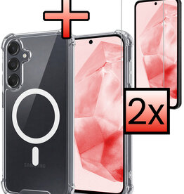 NoXx NoXx Samsung Galaxy A35 Magsafe Hoesje Transparant Met 2x Screenprotector