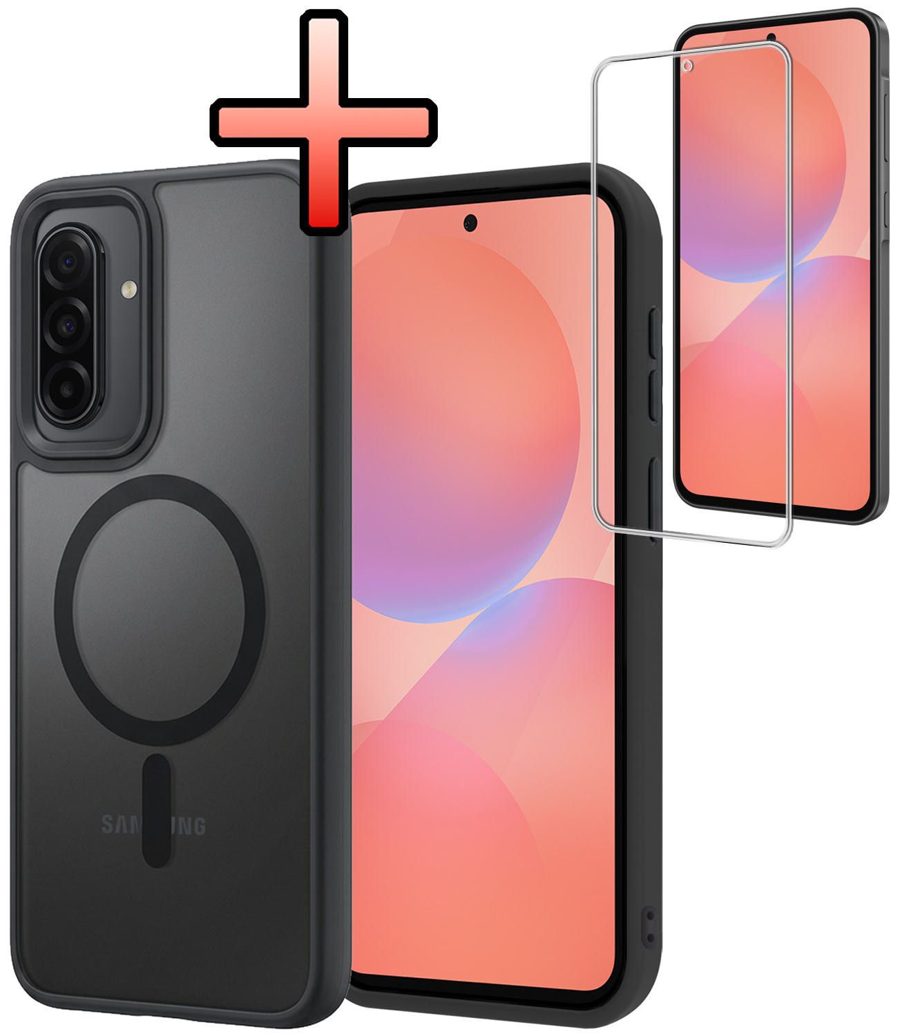 NoXx NoXx Samsung Galaxy A36 Magsafe Hoesje Zwart Met Screenprotector