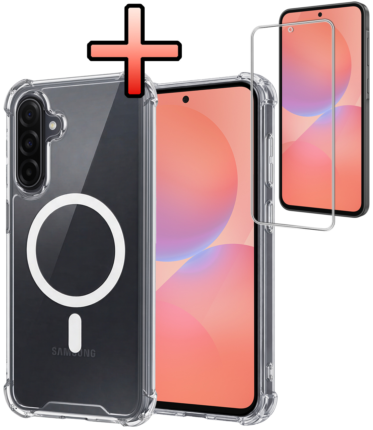 NoXx NoXx Samsung Galaxy A36 Magsafe Hoesje Transparant Met Screenprotector