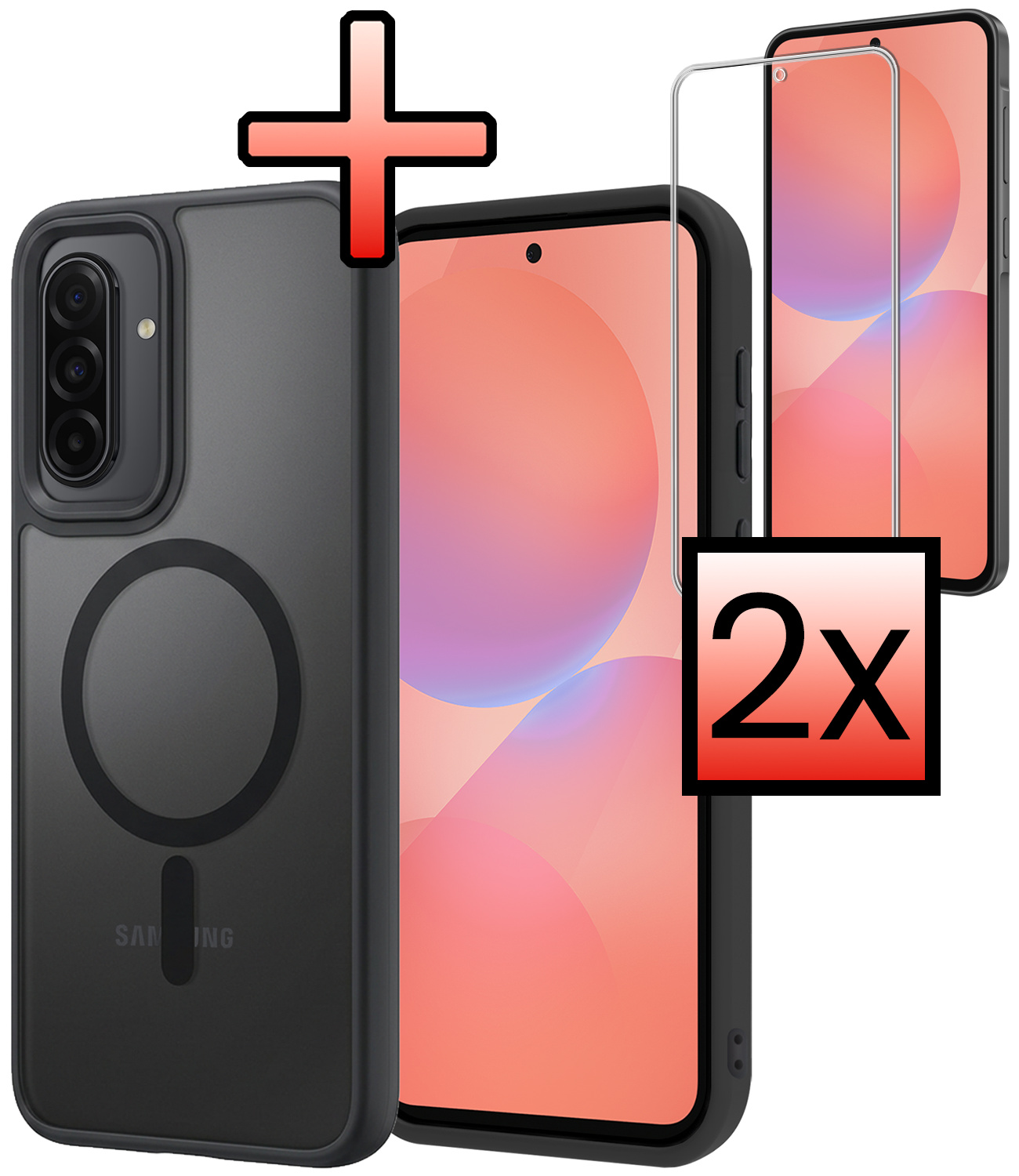 NoXx NoXx Samsung Galaxy A36 Magsafe Hoesje Zwart Met 2x Screenprotector
