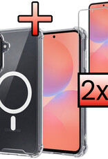 NoXx NoXx Samsung Galaxy A36 Magsafe Hoesje Transparant Met 2x Screenprotector