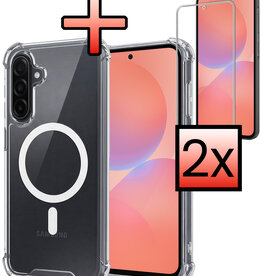 NoXx NoXx Samsung Galaxy A36 Magsafe Hoesje Transparant Met 2x Screenprotector