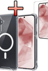 NoXx NoXx Samsung Galaxy A55 Magsafe Hoesje Transparant Met Screenprotector