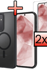 NoXx NoXx Samsung Galaxy A55 Magsafe Hoesje Zwart Met 2x Screenprotector