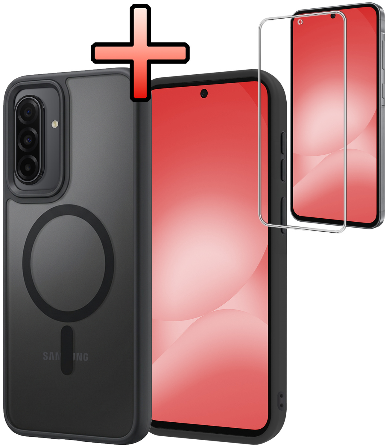 NoXx NoXx Samsung Galaxy A56 Magsafe Hoesje Zwart Met Screenprotector