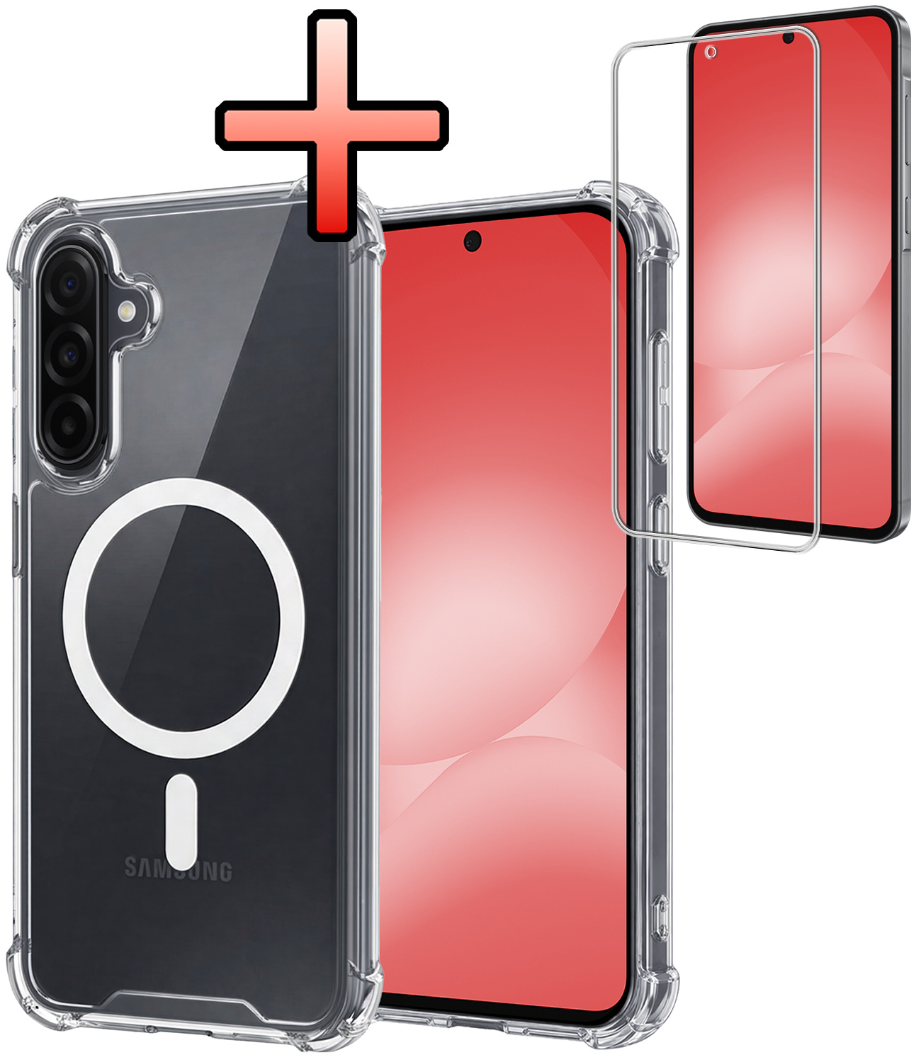 NoXx NoXx Samsung Galaxy A56 Magsafe Hoesje Transparant Met Screenprotector