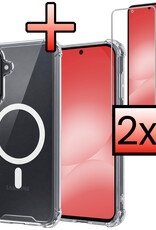 NoXx NoXx Samsung Galaxy A56 Magsafe Hoesje Transparant Met 2x Screenprotector