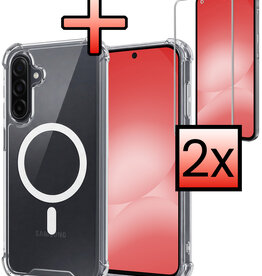 NoXx NoXx Samsung Galaxy A56 Magsafe Hoesje Transparant Met 2x Screenprotector