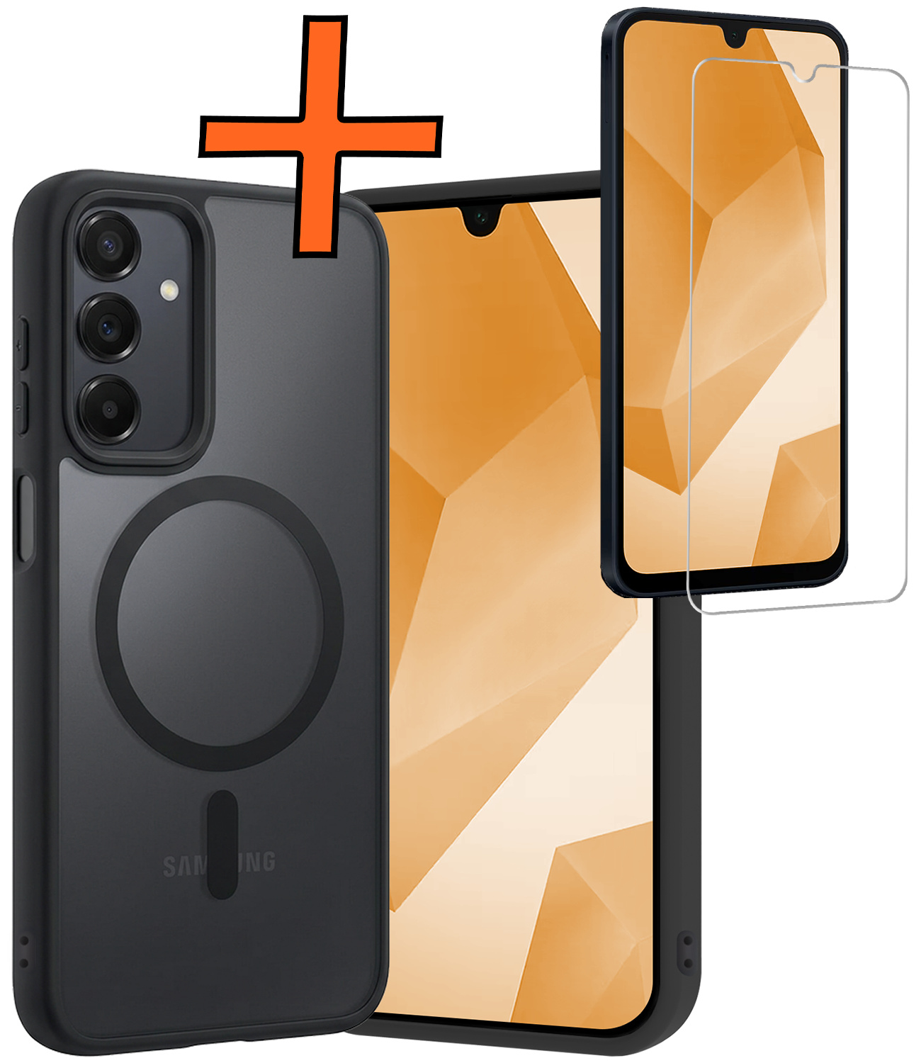 Nomfy Nomfy Samsung Galaxy A16 Magsafe Hoesje Zwart Met Screenprotector