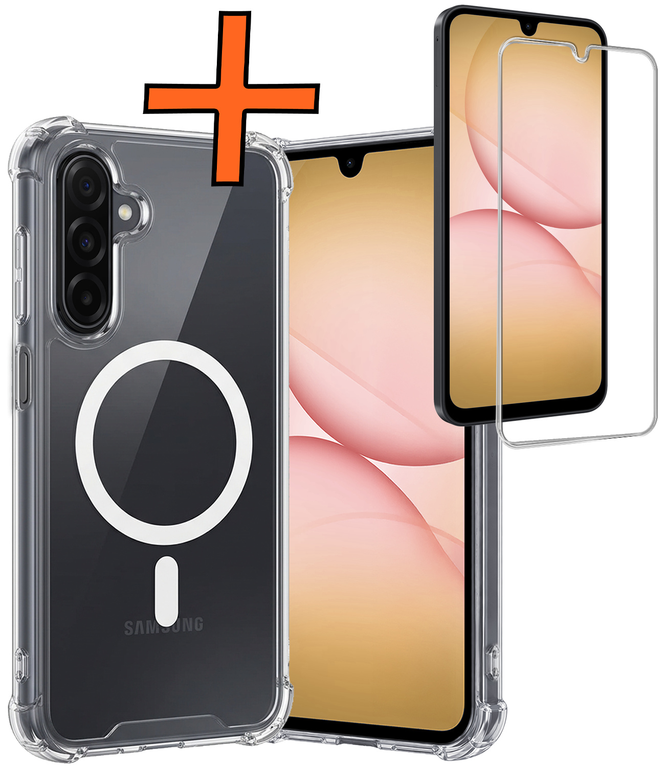 Nomfy Nomfy Samsung Galaxy A17 Magsafe Hoesje Transparant Met Screenprotector