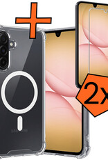 Nomfy Nomfy Samsung Galaxy A17 Magsafe Hoesje Transparant Met 2x Screenprotector