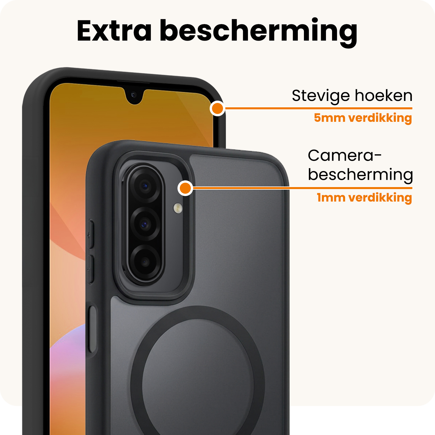 Nomfy Nomfy Samsung Galaxy A26 Magsafe Hoesje - Zwart