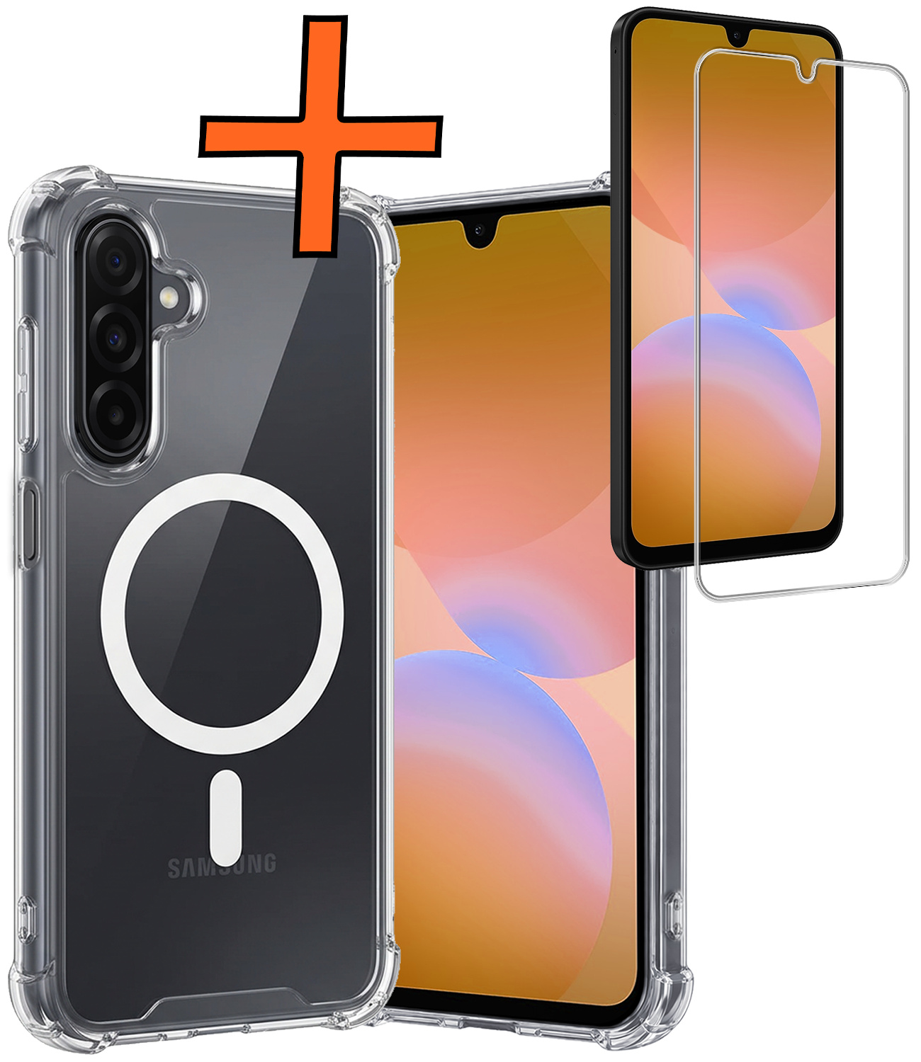 Nomfy Nomfy Samsung Galaxy A26 Magsafe Hoesje Transparant Met Screenprotector