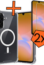 Nomfy Nomfy Samsung Galaxy A26 Magsafe Hoesje Transparant Met 2x Screenprotector