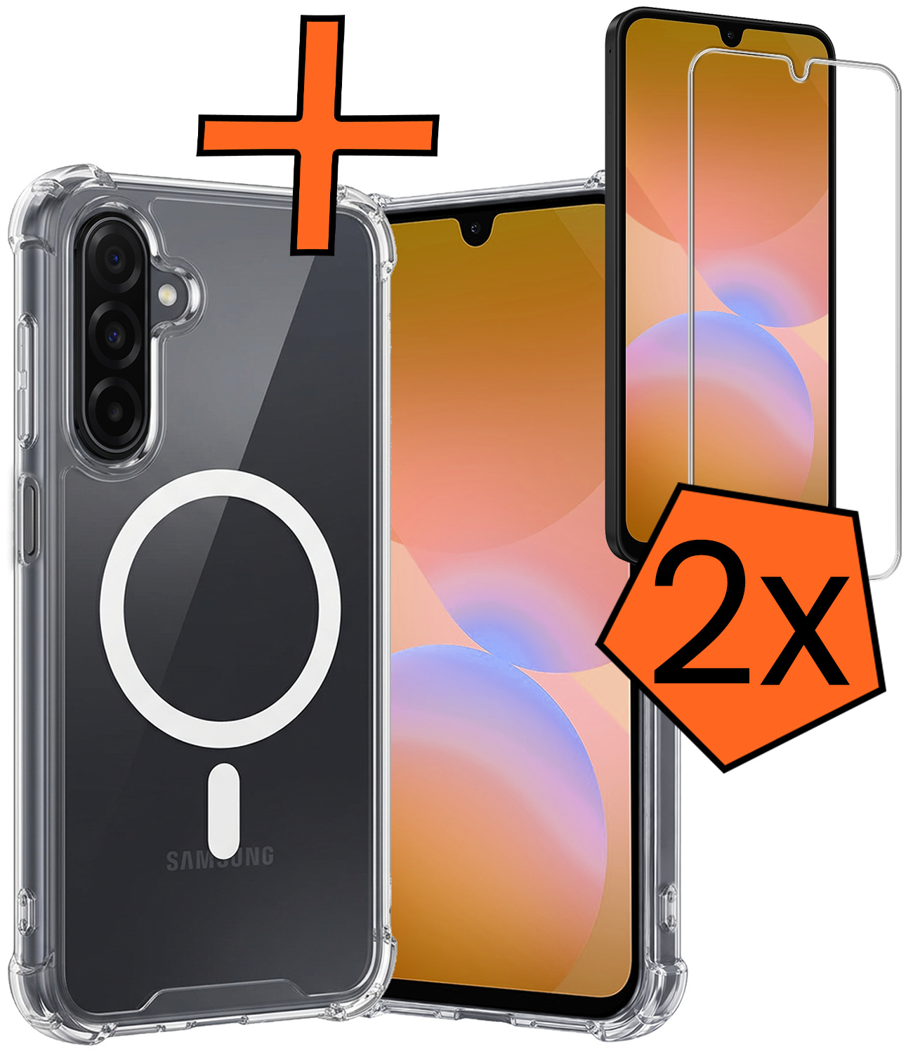 Nomfy Nomfy Samsung Galaxy A26 Magsafe Hoesje Transparant Met 2x Screenprotector