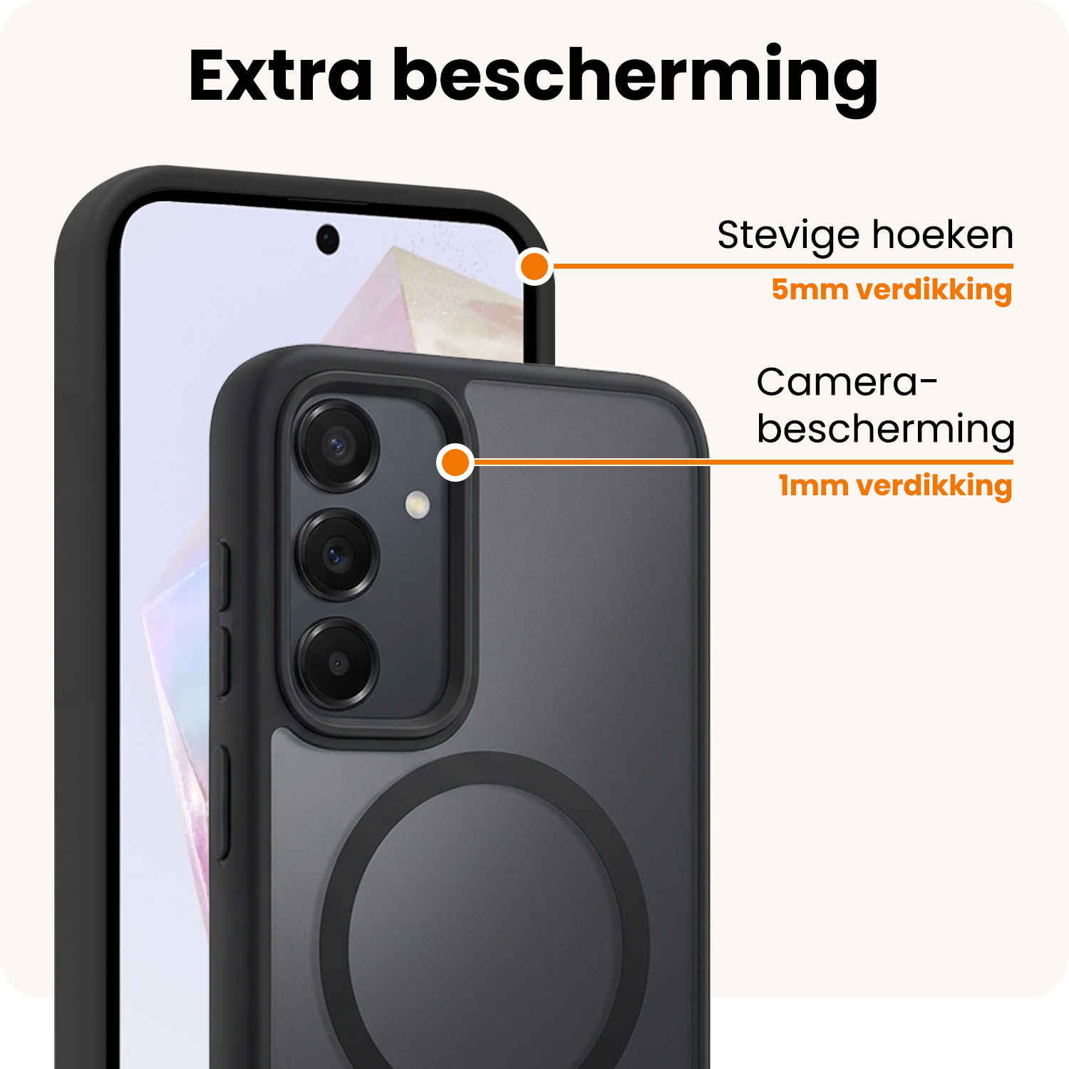 Nomfy Nomfy Samsung Galaxy A35 Magsafe Hoesje - Zwart