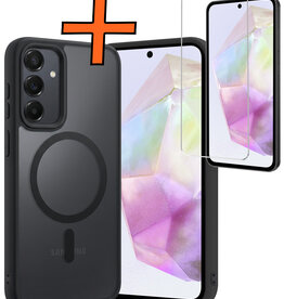 Nomfy Nomfy Samsung Galaxy A35 Magsafe Hoesje Zwart Met Screenprotector