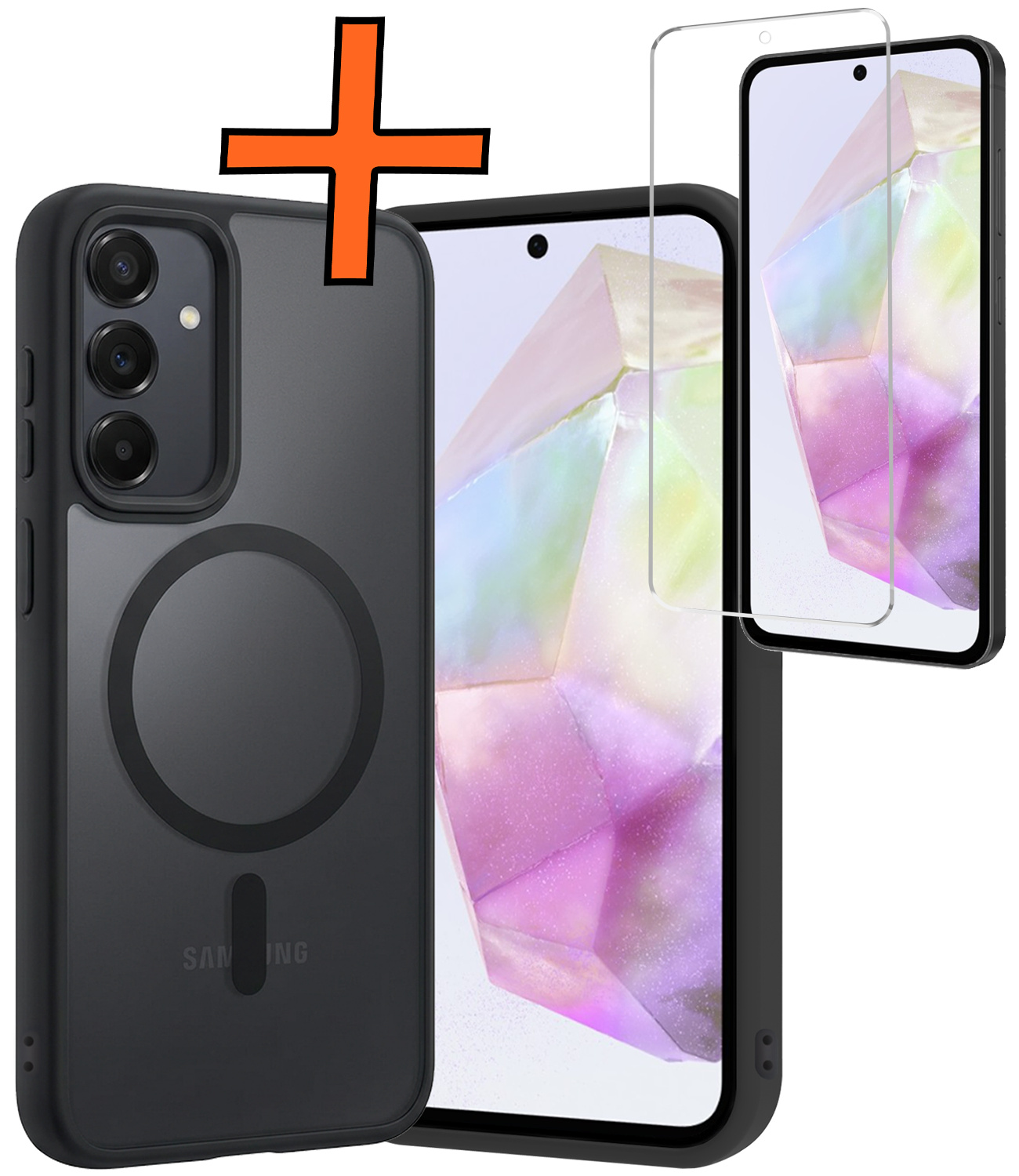 Nomfy Nomfy Samsung Galaxy A35 Magsafe Hoesje Zwart Met Screenprotector