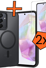 Nomfy Nomfy Samsung Galaxy A35 Magsafe Hoesje Zwart Met 2x Screenprotector