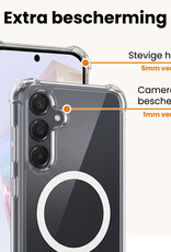 Nomfy Nomfy Samsung Galaxy A35 Magsafe Hoesje Transparant Met 2x Screenprotector