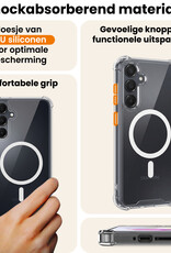 Nomfy Nomfy Samsung Galaxy A35 Magsafe Hoesje Transparant Met 2x Screenprotector