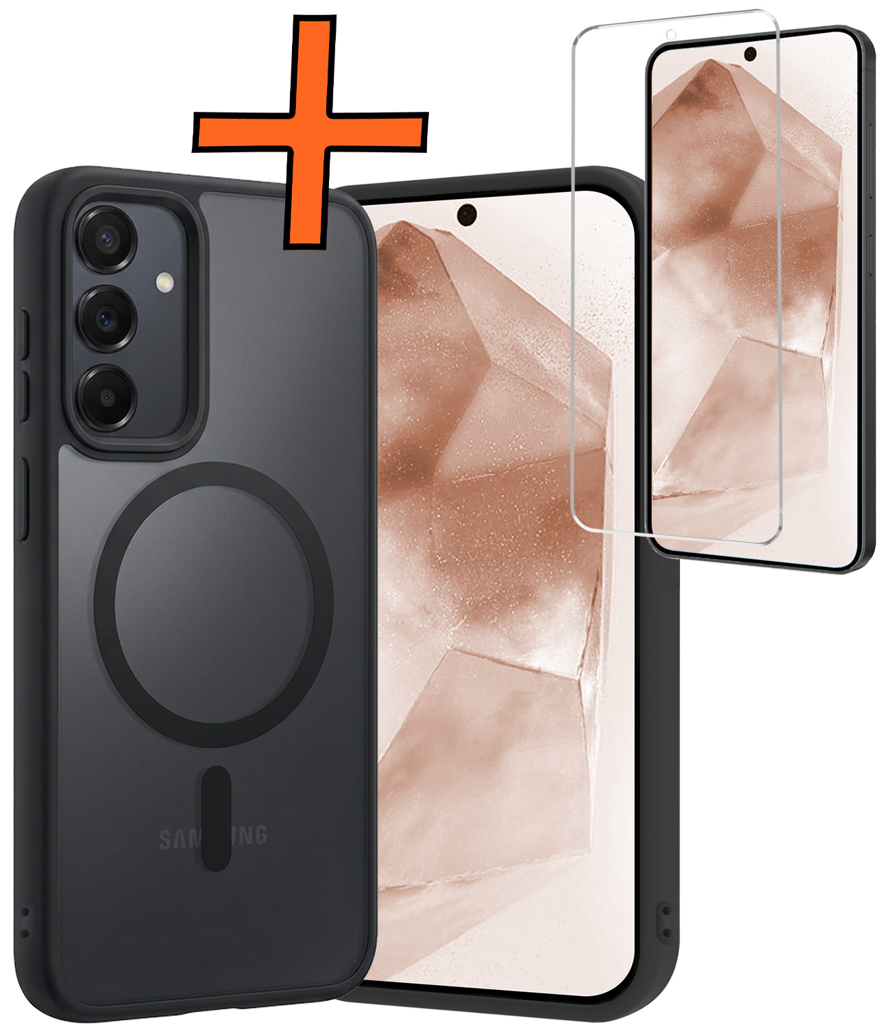Nomfy Nomfy Samsung Galaxy A55 Magsafe Hoesje Zwart Met Screenprotector