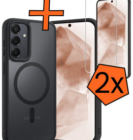 Nomfy Nomfy Samsung Galaxy A55 Magsafe Hoesje Zwart Met 2x Screenprotector