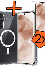 Nomfy Nomfy Samsung Galaxy A55 Magsafe Hoesje Transparant Met 2x Screenprotector