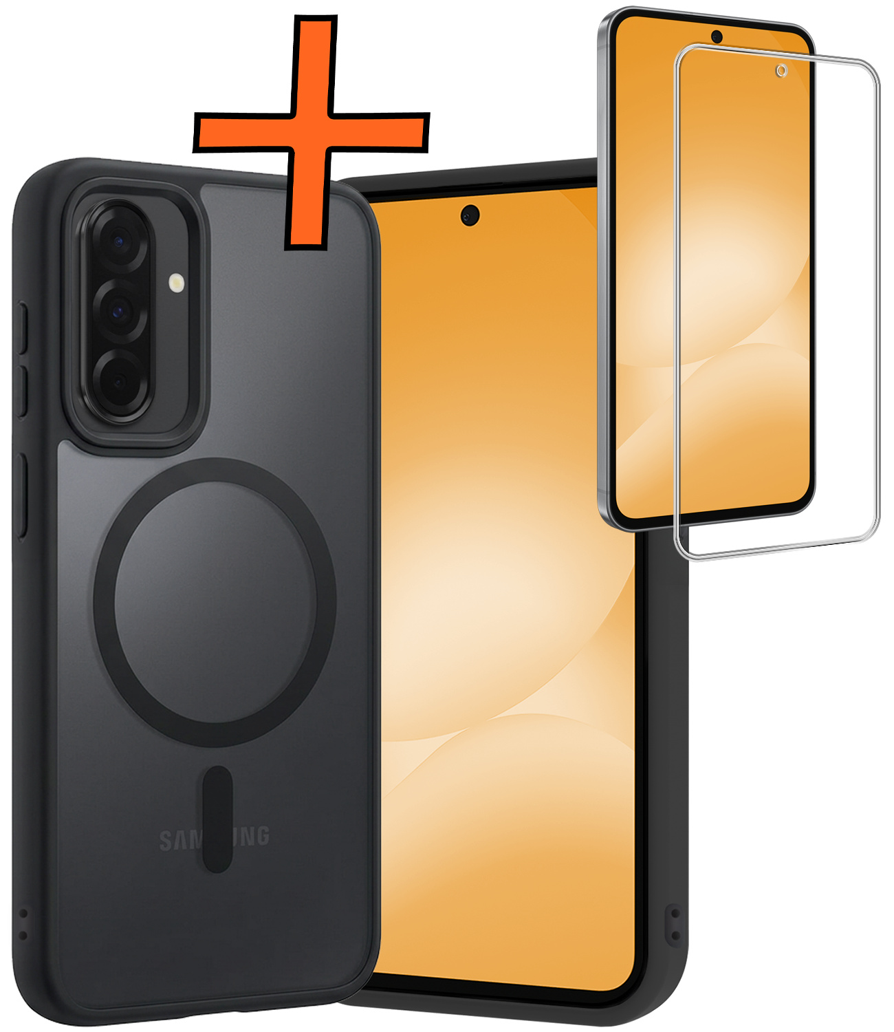 Nomfy Nomfy Samsung Galaxy A56 Magsafe Hoesje Zwart Met Screenprotector