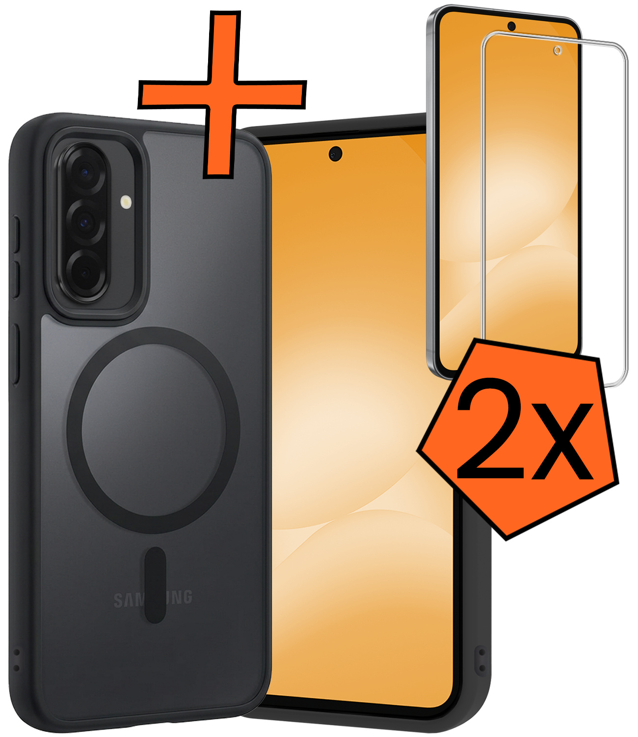Nomfy Nomfy Samsung Galaxy A56 Magsafe Hoesje Zwart Met 2x Screenprotector