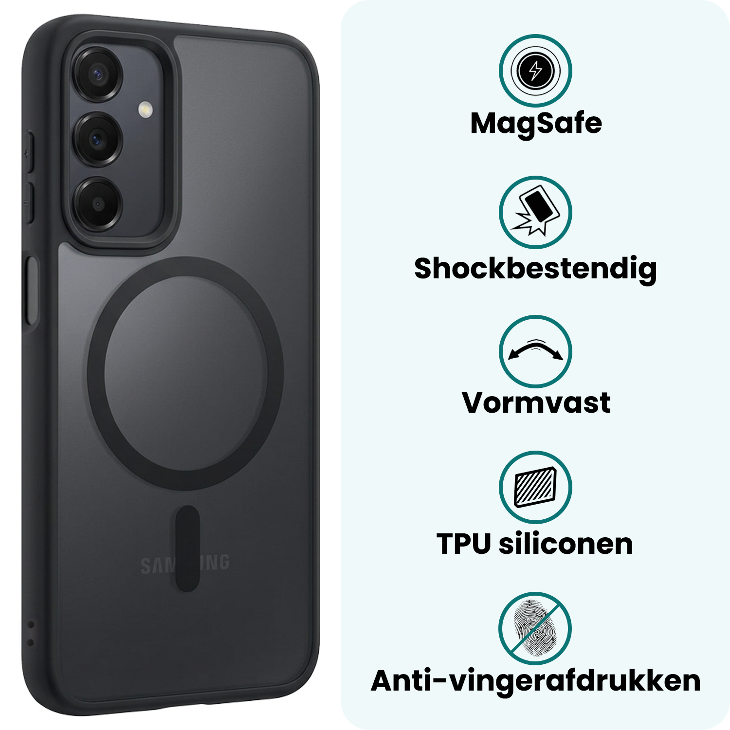 Forterra Forterra Samsung Galaxy A16 Magsafe Hoesje - Zwart
