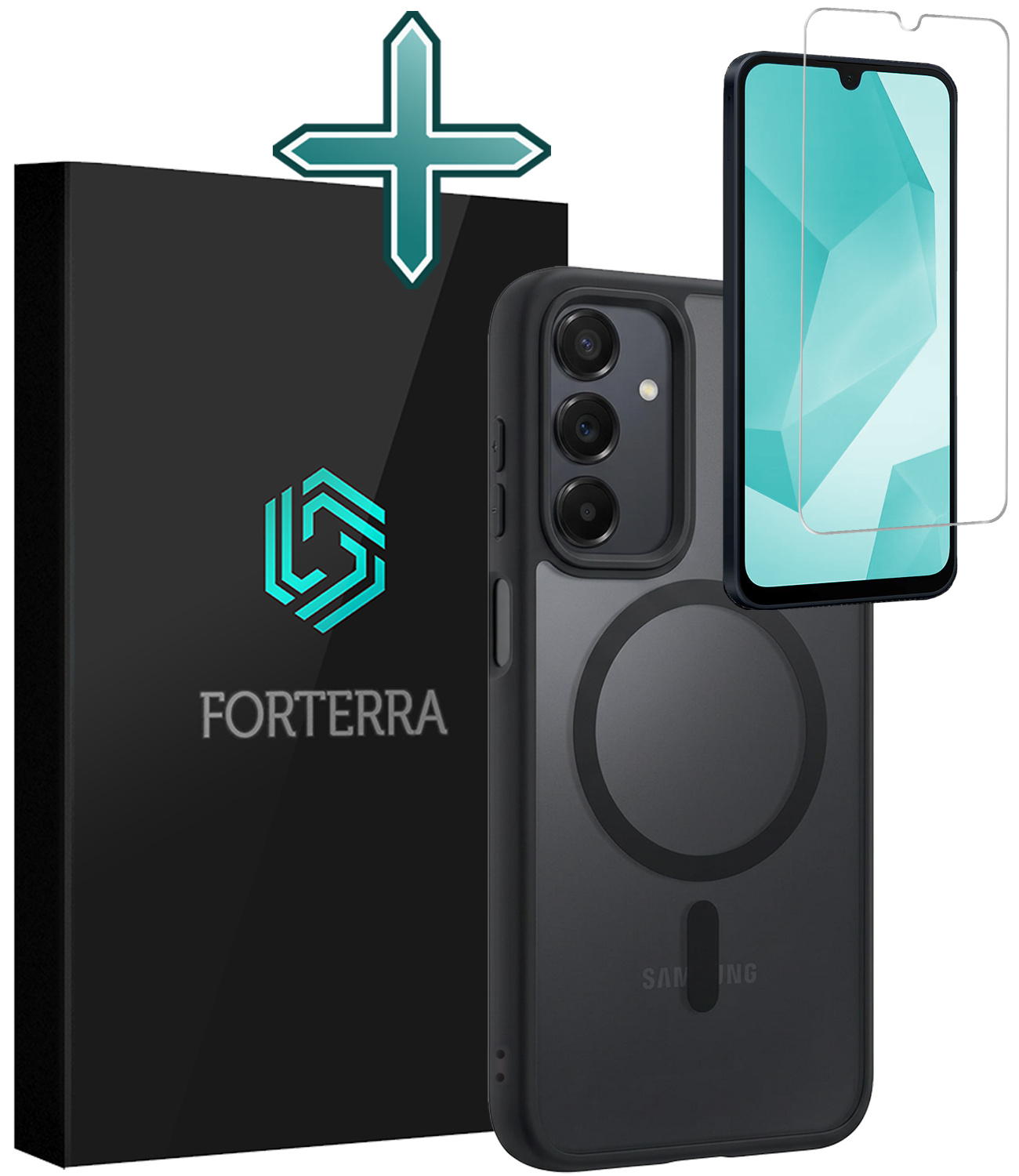 Forterra Forterra Samsung Galaxy A16 Magsafe Hoesje Zwart Met Screenprotector