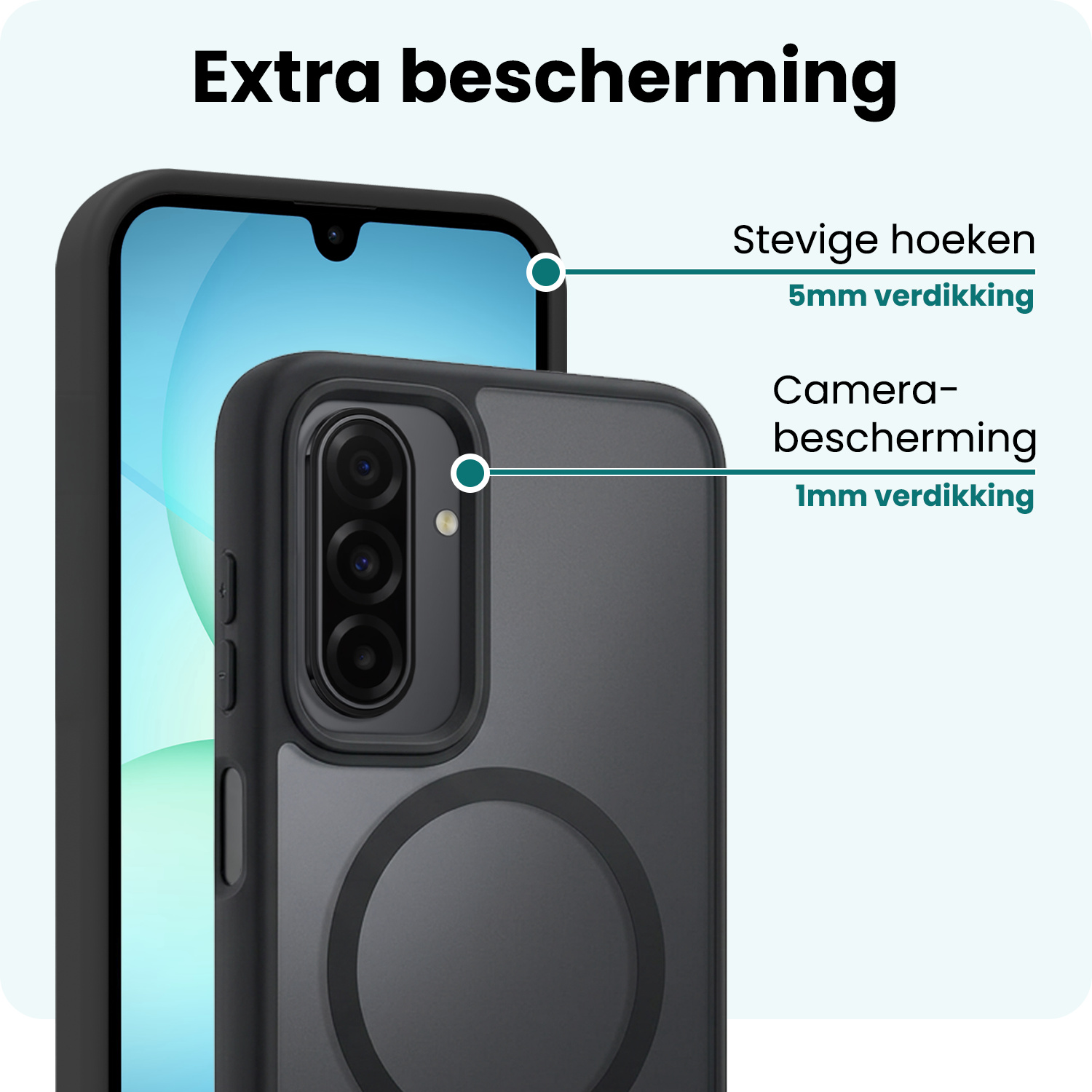 Forterra Forterra Samsung Galaxy A17 Magsafe Hoesje - Zwart
