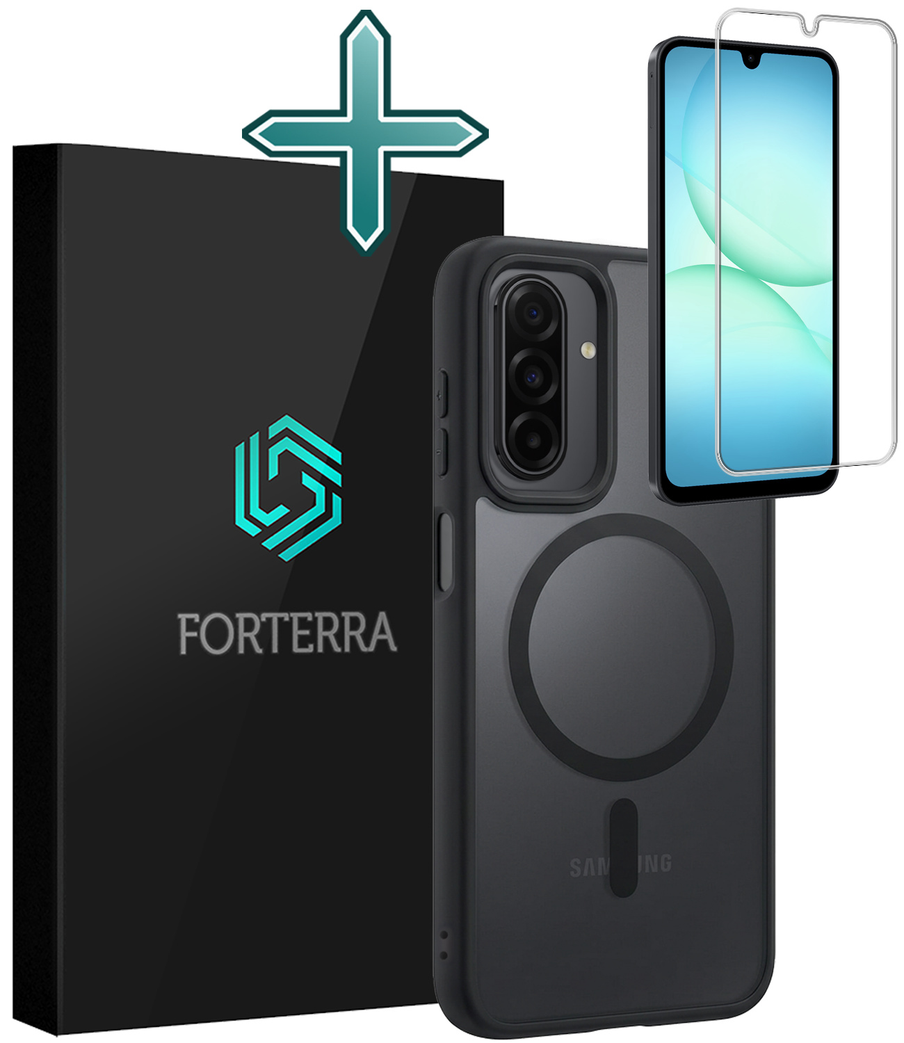 Forterra Forterra Samsung Galaxy A17 Magsafe Hoesje Zwart Met Screenprotector