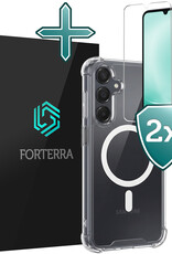 Forterra Forterra Samsung Galaxy A25 Magsafe Hoesje Transparant Met 2x Screenprotector