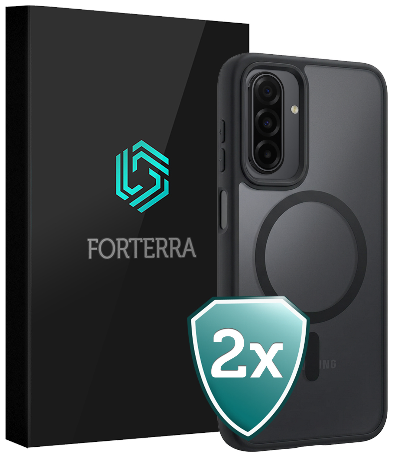 Forterra Forterra Samsung Galaxy A26 Magsafe Hoesje - Zwart - 2 PACK