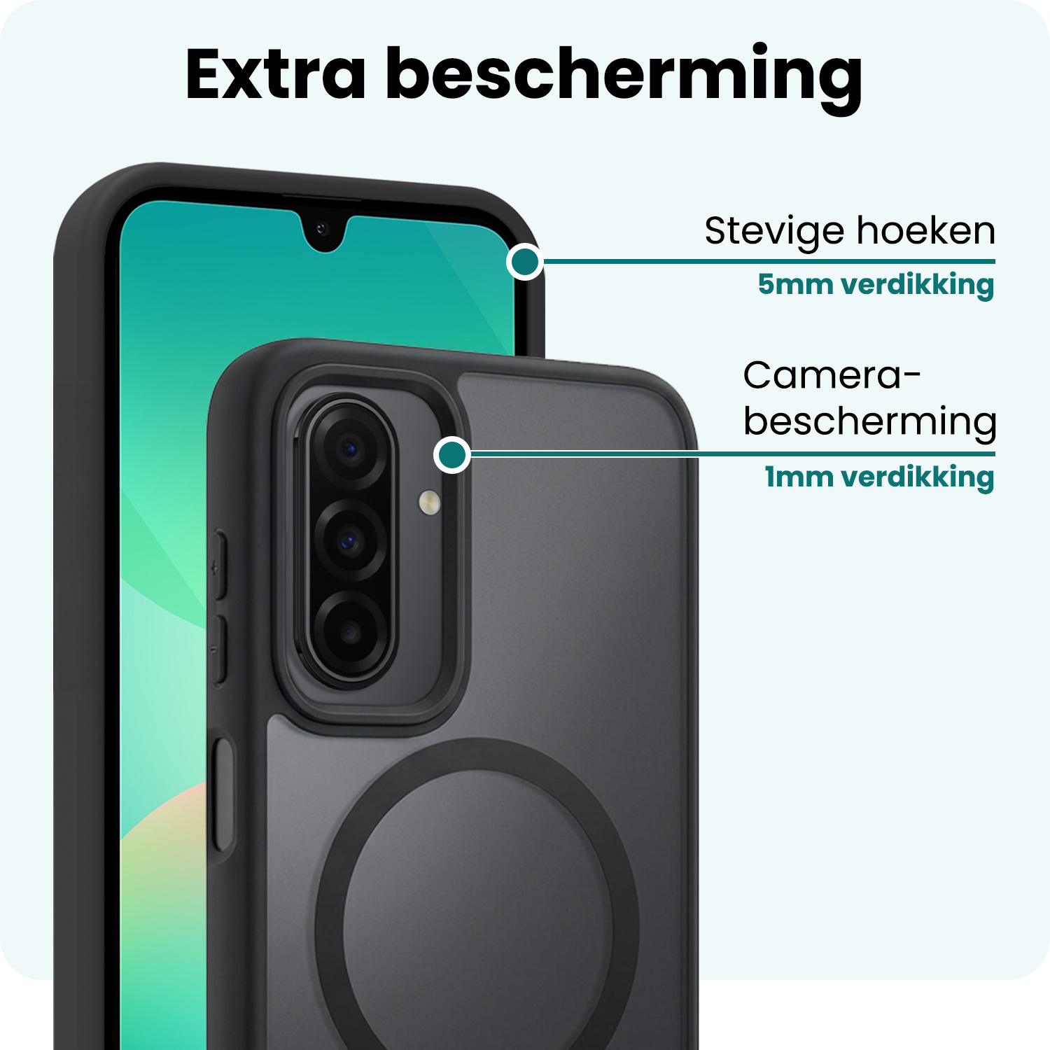 Forterra Forterra Samsung Galaxy A26 Magsafe Hoesje Zwart Met Screenprotector