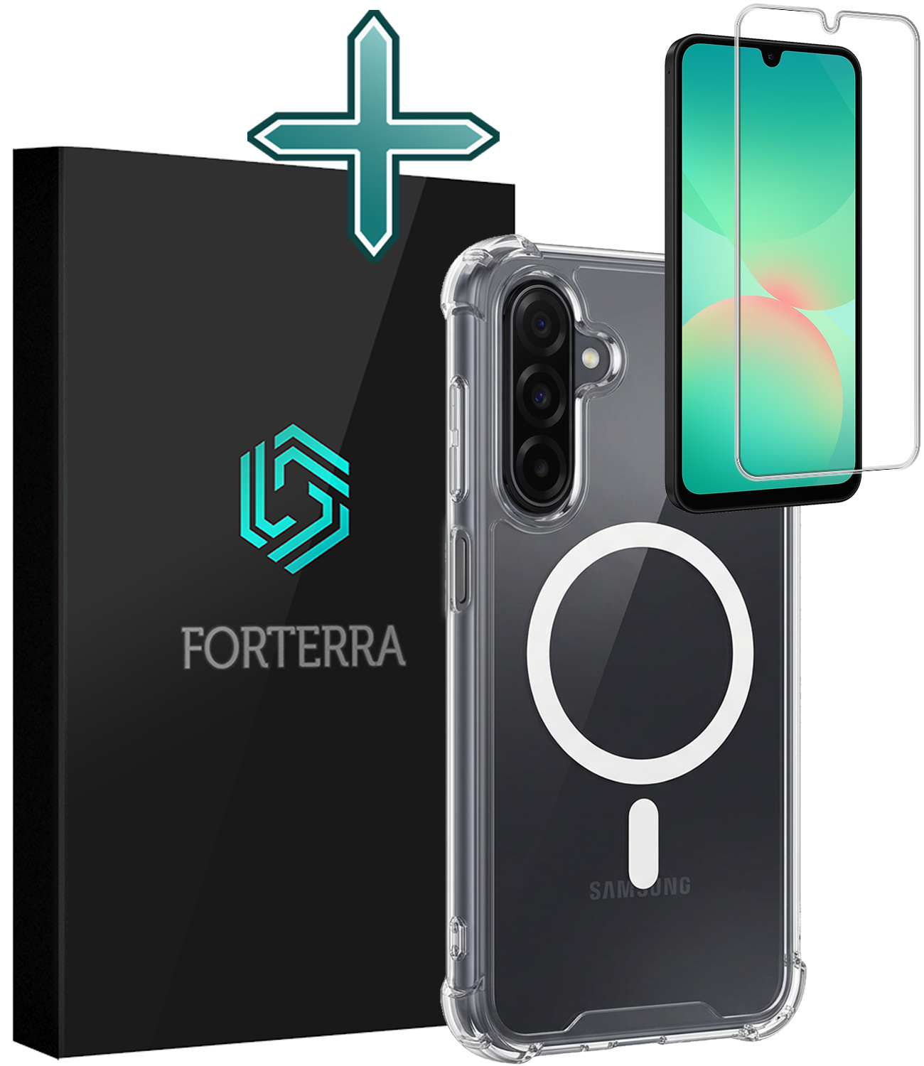Forterra Forterra Samsung Galaxy A26 Magsafe Hoesje Transparant Met Screenprotector