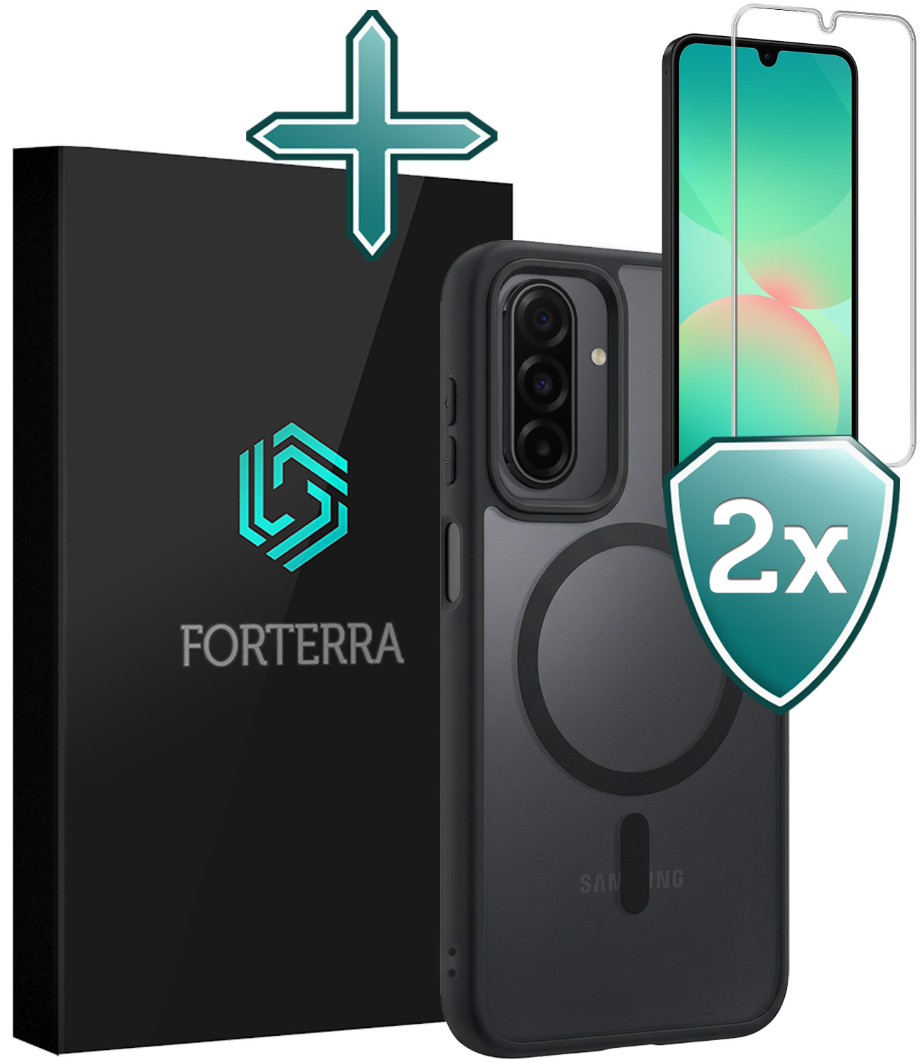 Forterra Forterra Samsung Galaxy A26 Magsafe Hoesje Zwart Met 2x Screenprotector