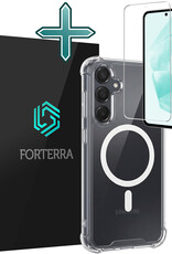 Forterra Forterra Samsung Galaxy A35 Magsafe Hoesje Transparant Met Screenprotector