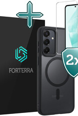 Forterra Forterra Samsung Galaxy A35 Magsafe Hoesje Zwart Met 2x Screenprotector
