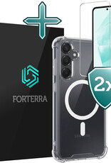 Forterra Forterra Samsung Galaxy A35 Magsafe Hoesje Transparant Met 2x Screenprotector