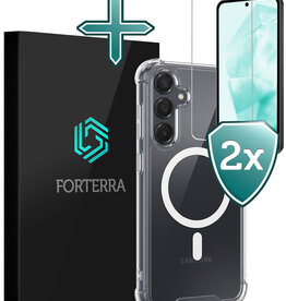 Forterra Forterra Samsung Galaxy A35 Magsafe Hoesje Transparant Met 2x Screenprotector